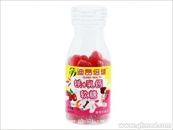 鐵、乳鈣軟糖（紅棗味） 
